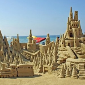 Belmar beach sandcastle