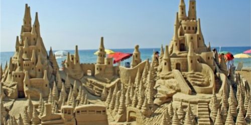 Belmar beach sandcastle