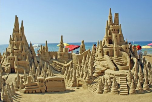 Belmar beach sandcastle